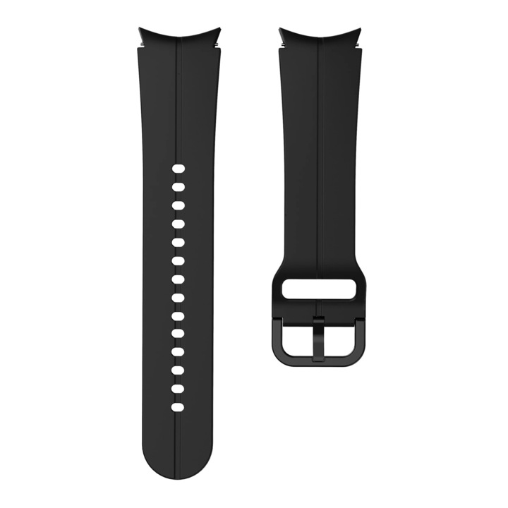 Силиконова каишка 20 мм THD съвместима със Samsung Galaxy Watch 5 44 мм/40 мм и Samsung Galaxy Watch 5 Pro 45 мм, модел Dynamic Sport, черен