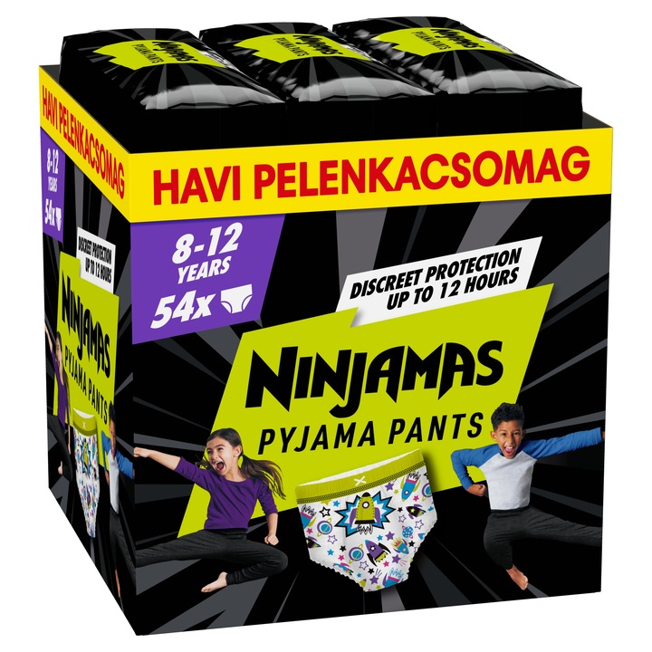 Pampers Ninjamas Pyjama Pants éjszakai bugyipelenka űrhajós 8-12, 27-43 kg, 54 db