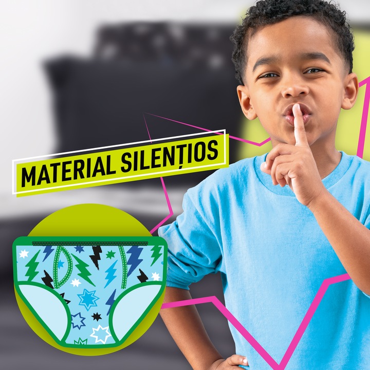 Пелени-гащички Ninjamas, Нощни, За момчета, 4-7 години, 17-30 кг, 10 броя