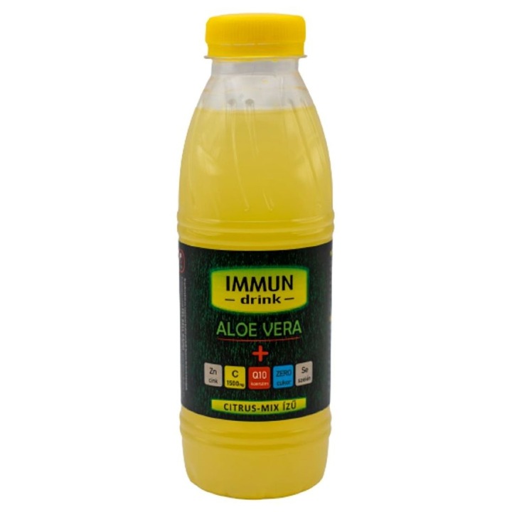 Immun Drink+Aloe Vera Zero Citrus-Mix ízű, 500ml