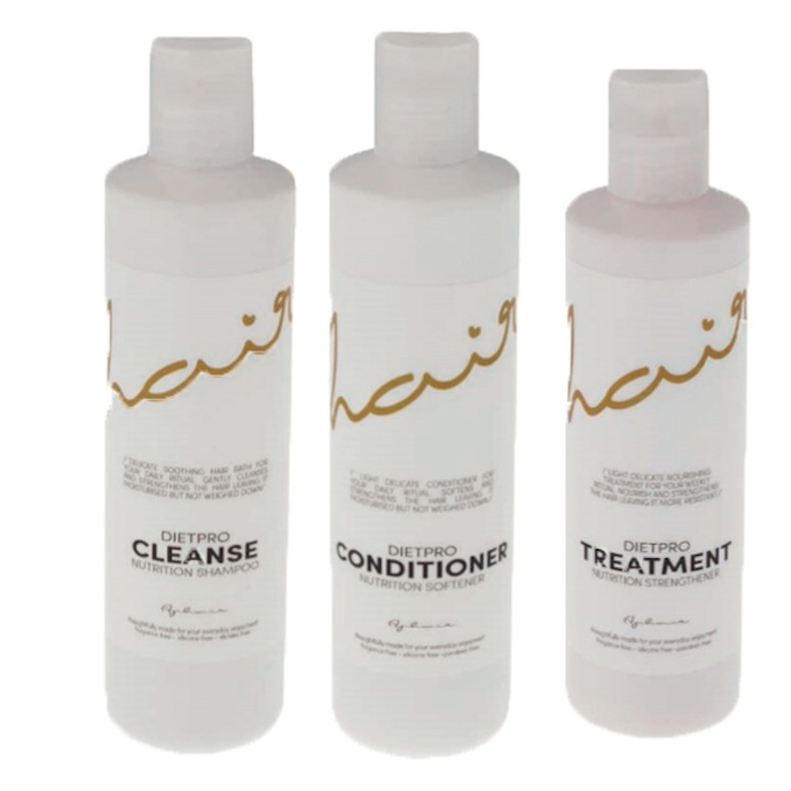 Set 3xTratament par, Ahlexior, Vegan, Hidrateaza, 250 ml