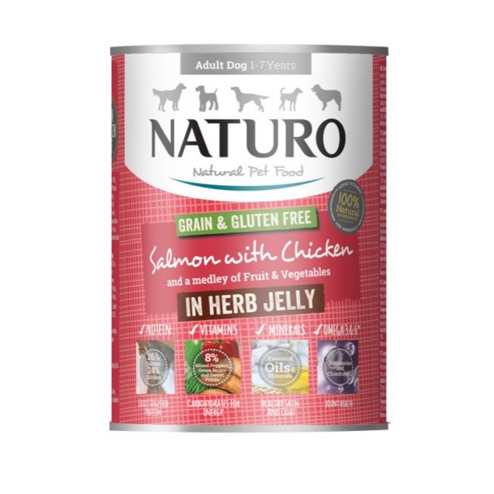 conserva naturo adult cu carne de somon si pui amestec de legume si fructe in jeleu cu ierburi aromatice 390g imagen 41_1_
6