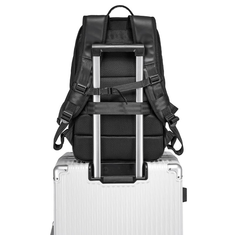 Rucsac Laptop 16 inch, TechDelivery TC102, Multicompartimentat, Oxford Cloth, Negru