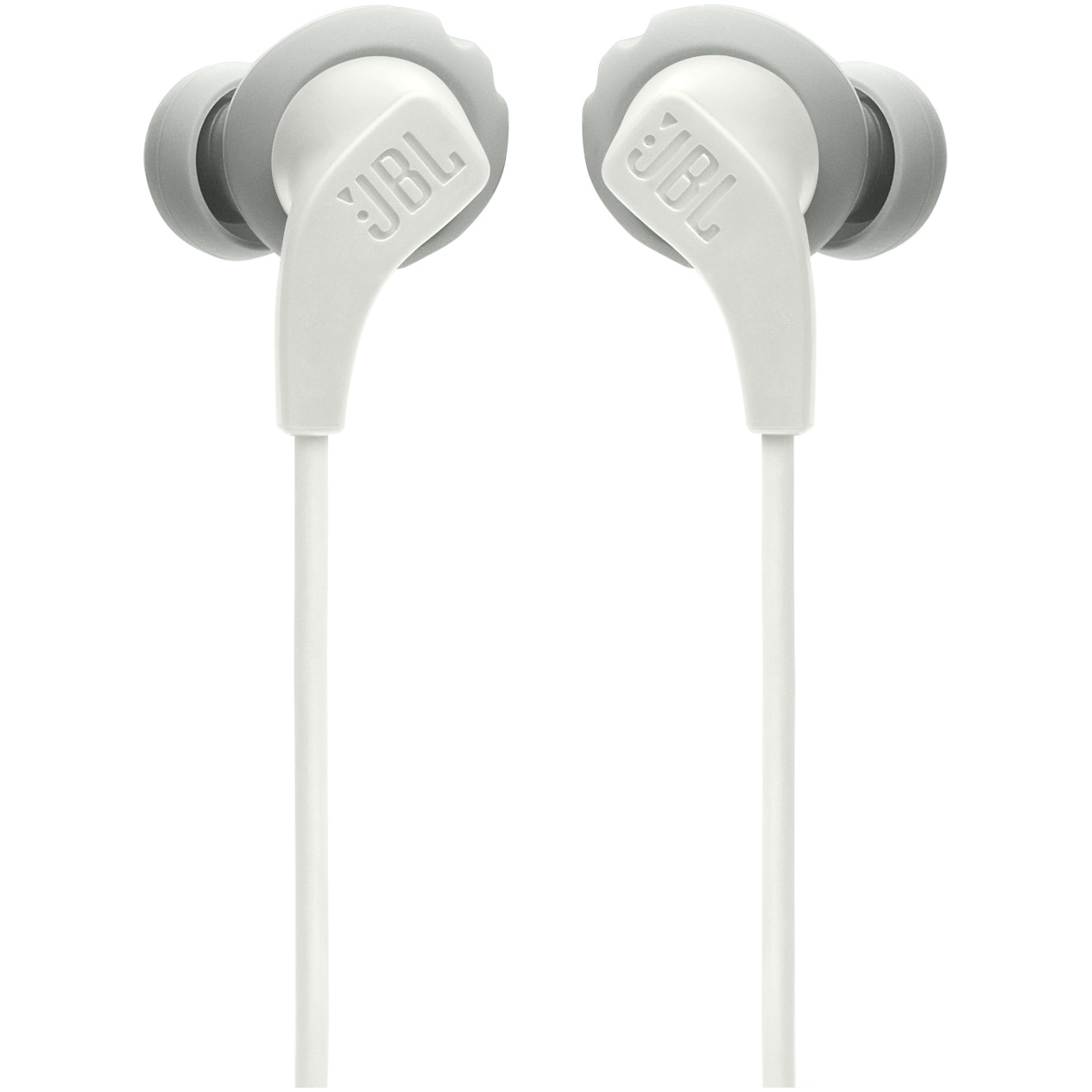 Casti sport in-ear JBL Endurance Run 2, Pure Bass, Sweatproof, Alb
