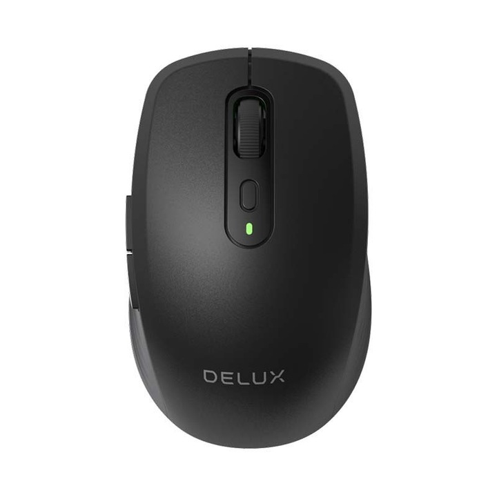 Mouse wireless DeLux M519GD, Conexiune 2.4G, 800/1200/1600 dpi, Negru