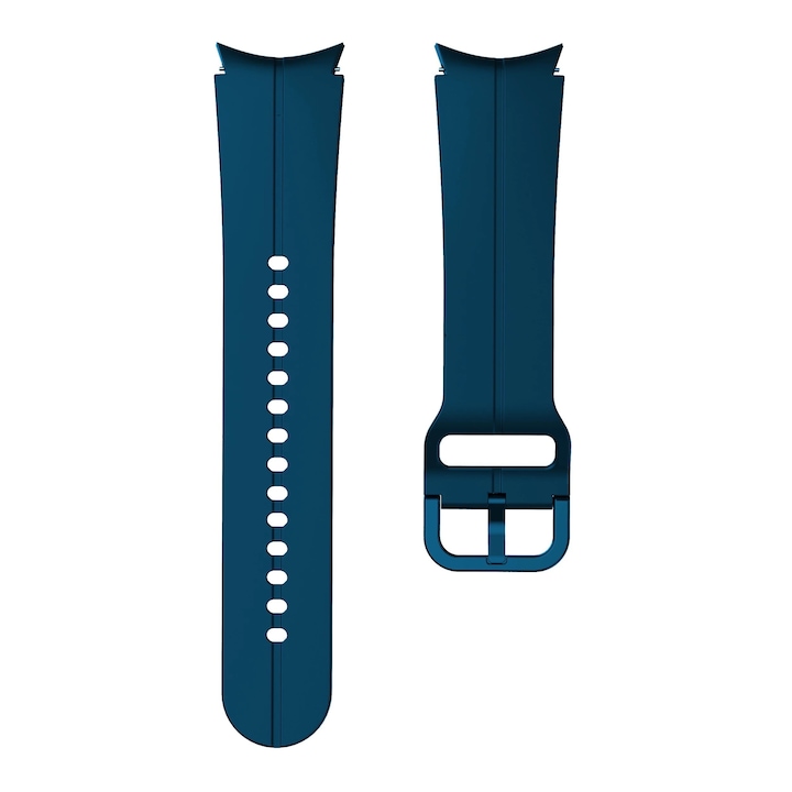 Силиконова каишка 20 мм THD съвместима със Samsung Galaxy Watch 5 44 мм/40 мм и Samsung Galaxy Watch 5 Pro 45 мм, модел Dynamic Sport, Синята скала