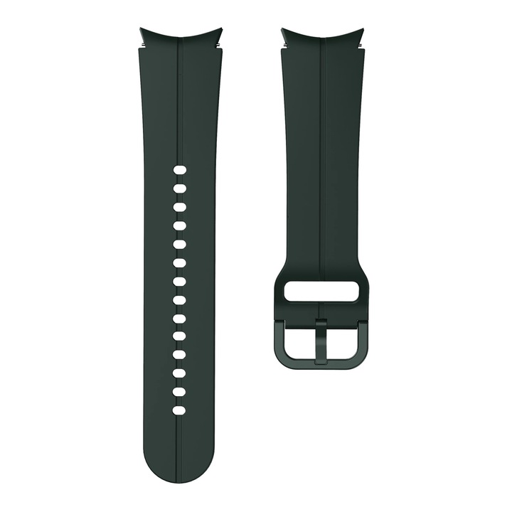 Curea din silicon 20 mm THD pentru Samsung Galaxy Watch 5 44 mm/40 mm si Samsung Galaxy Watch 5 Pro 45 mm, model Dynamic Sport, culoarea verde midnight