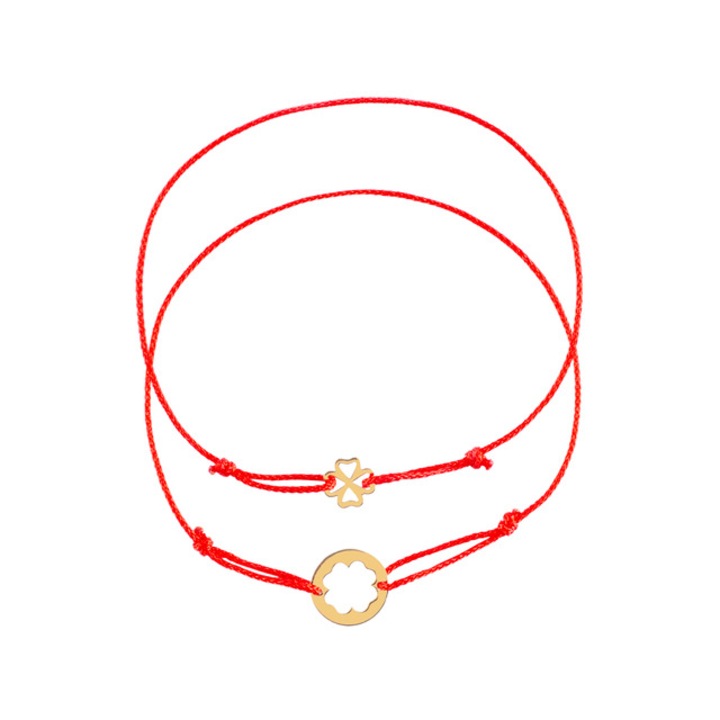 Set bratari ban si trifoi din aur 14k ARTOR BA43