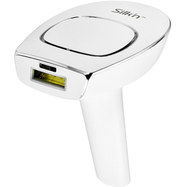 Epilator IPL 300.000 impulsuri, 5 niveluri intensitate, epilare definitiva, compact, alb