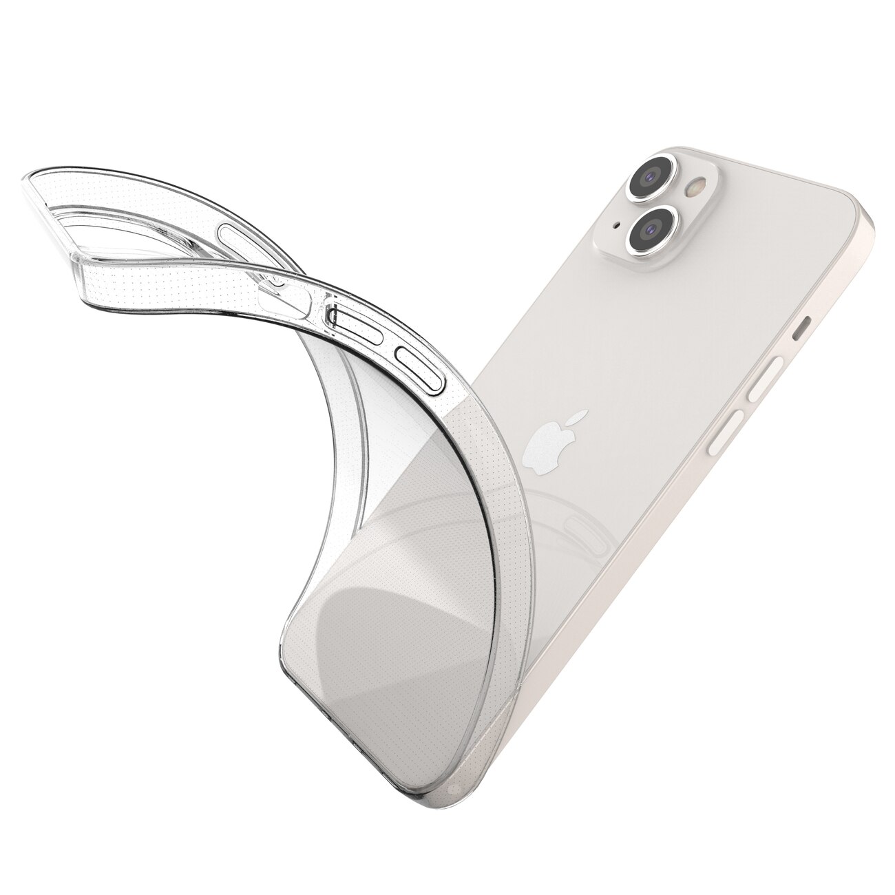 Husa telefon, Fashion Case, Silicon, Pentru iPhone 14, Transparent