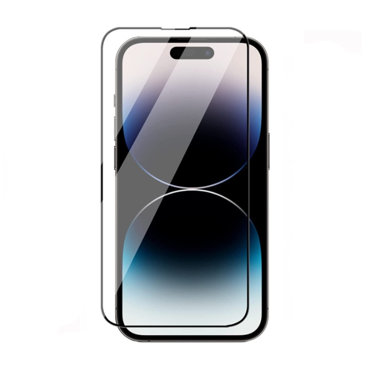 Стъклен Протектор TA TECH ARMOR за iPhone 14 Pro Max, Прозрачен/ Черен