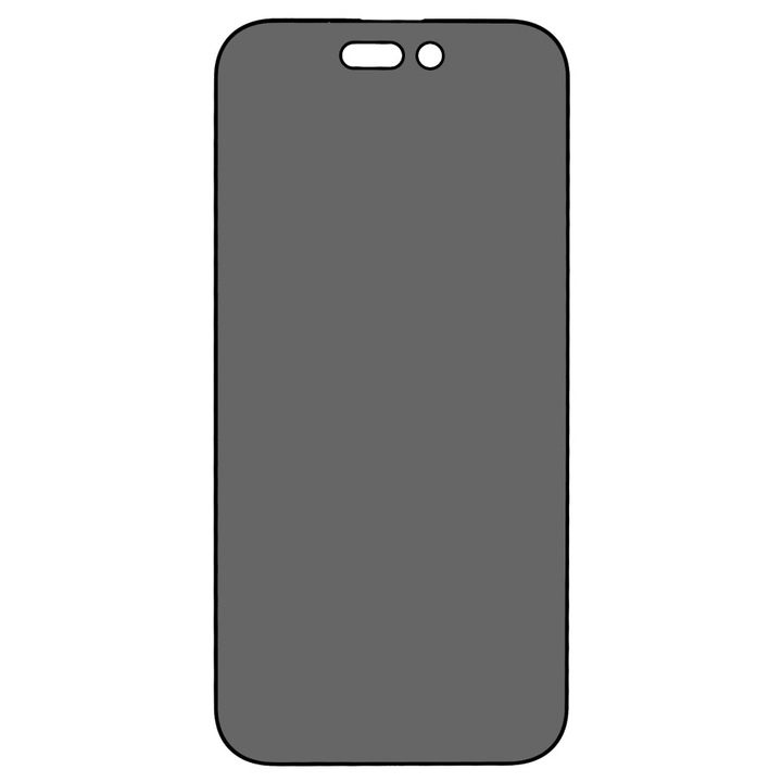 Folie protectie, Tech Armor, Sticla securizata, Privacy, Compatibila cu iPhone 14 Pro Max, Negru
