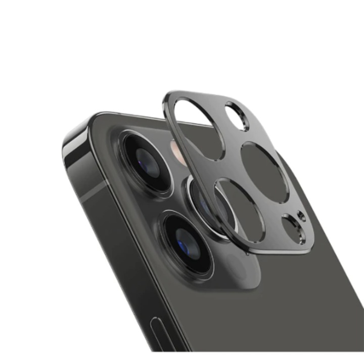 Камера Стъклен Протектор за iPhone 14 Pro/Max, Черен