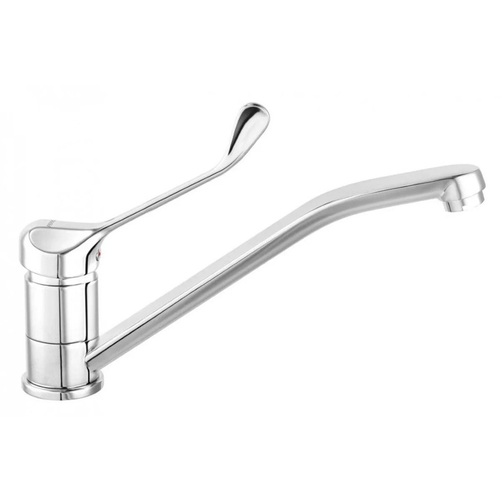 Baterie Ferro Algeo Medico, Pentru lavoar, Maner medical, Mecanism de inchidere ceramica, Crom