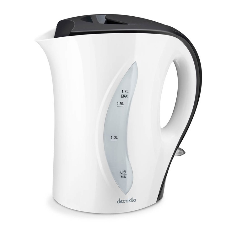 Ceainic electric Decakila, 2200 W, 1.7 L, Plastic, Alb