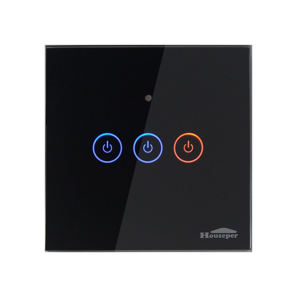 Kлюч за осветление Houseper, IR приемник, Zigbee, Сензорен, Троен ...