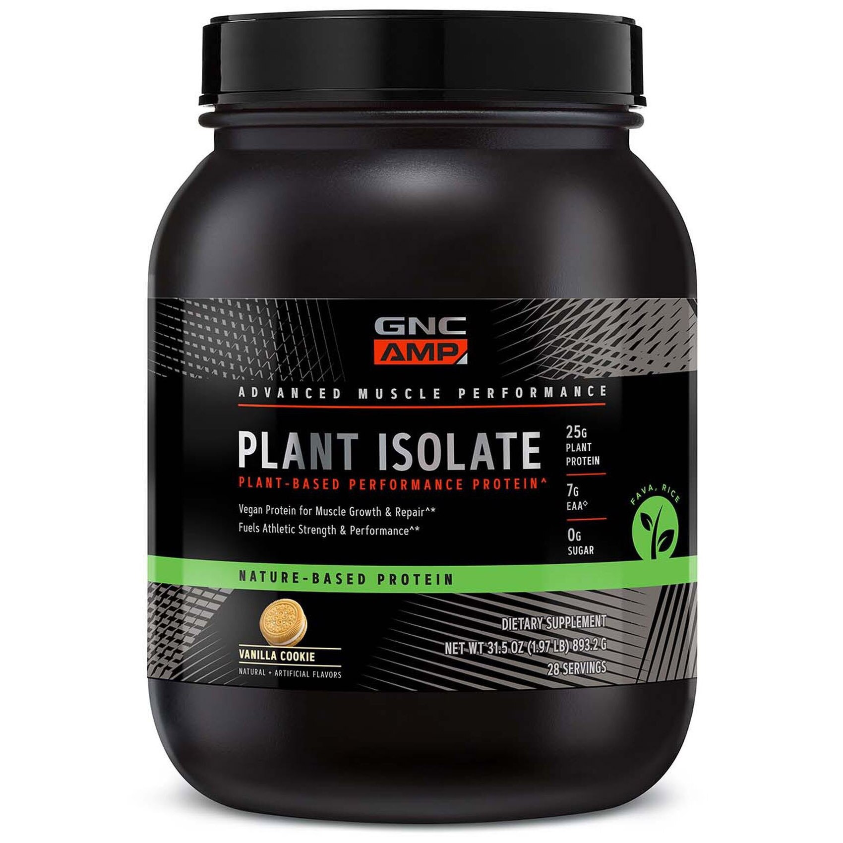 Supliment alimentar proteina vegetala cu aroma de biscuiti cu vanilie GNC AMP Plant Isolate, 893