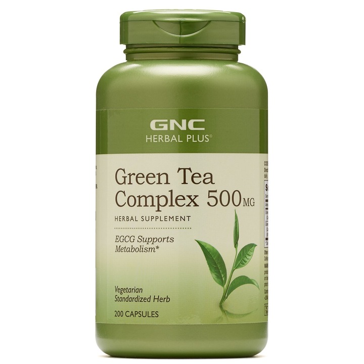 Supliment alimentar complex de ceai verde GNC Herbal Plus® Green Tea Complex 500 mg, 200 capsule