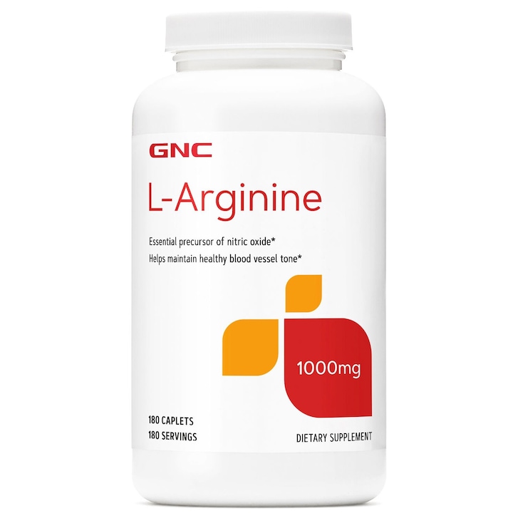 Supliment alimentar L-Arginina GNC L-Arginine 1000 mg, 180 tablete