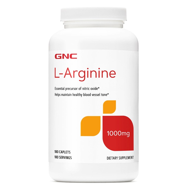 GNC L-Arginine 1000 mg, L-Arginina, 180 tb