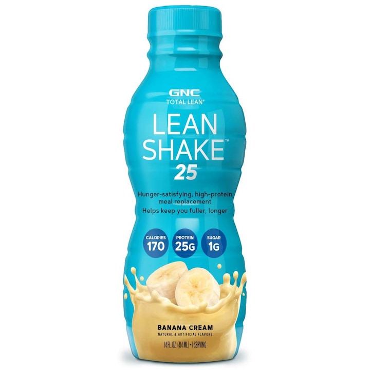 Shake proteic RTD cu aroma de banane GNC Total Lean® Lean Shake™ 25, 414ml