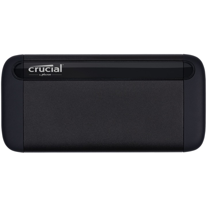 Външен SSD Crucial X8, 1TB, 2.5", USB 3.0, Черен