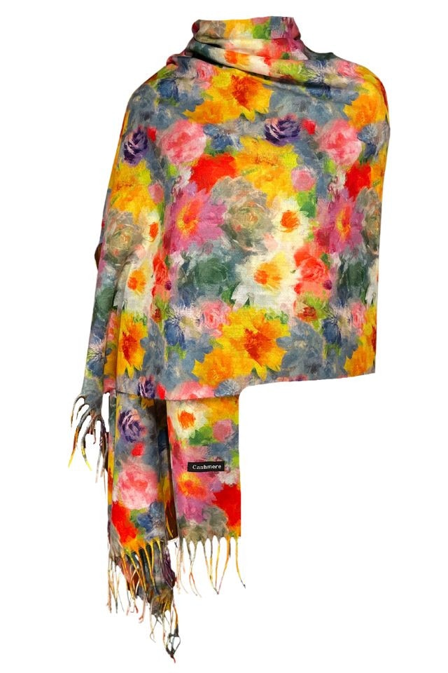 Fular casmir dama F, multicolor, 180 x 70 cm - eMAG.ro