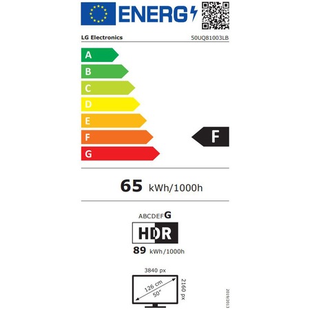 Televizor LG LED 50UQ81003LB, 126 cm, Smart, 4K HDR, Clasa F