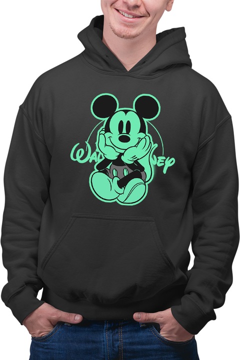 Hanorac barbati Mickey Mouse Animation Children Play Games, Negru