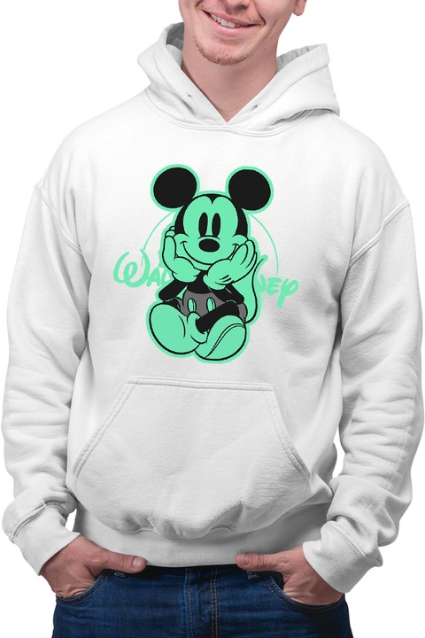 Hanorac barbati Mickey Mouse Animation Children Play Games, Alb