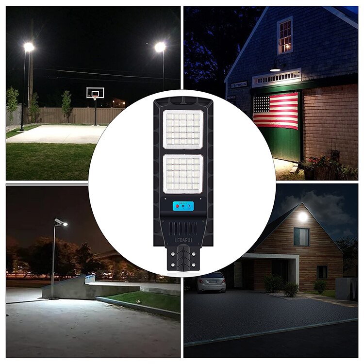 200 W слънчева улична лампа, 600 SMD светодиода, 20 000 mAh батерия ...