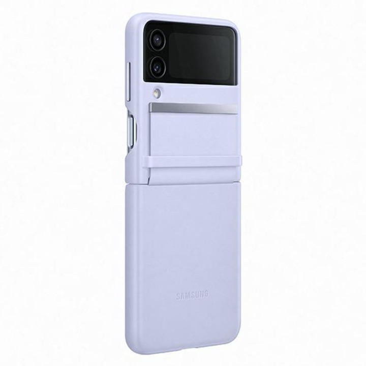 Husa pentru Samsung Galaxy Z Flip 4 piele naturala purple