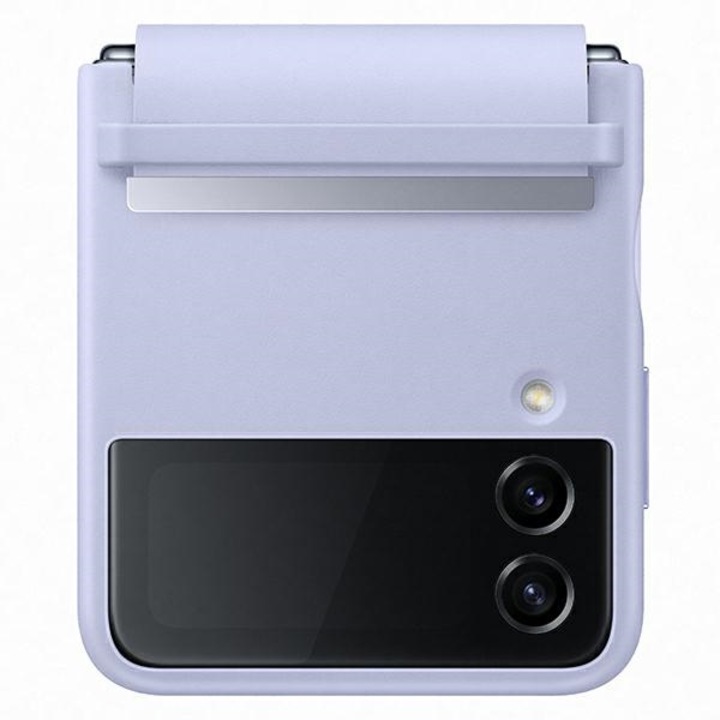 Кейс за Samsung Galaxy Z Flip 4 лилав естествена кожа