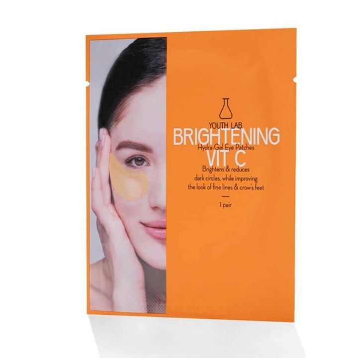 Masca de ochi Youth Lab, Cu gel, Brightening, Cu Vitamina C, 2 buc
