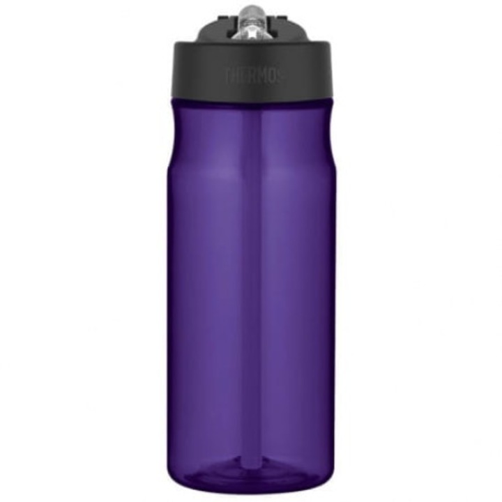 Хидратираща бутилка с термос 0.53л лилава сламка