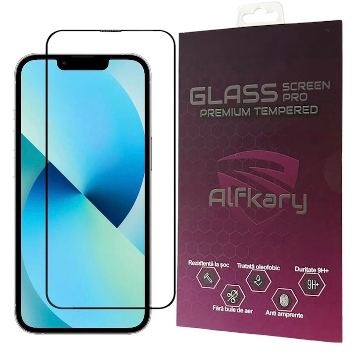 Folie Protectie Sticla Securizata Alfkary pentru iPhone XS Max/11 Pro Max, Full Glue, ultra HD