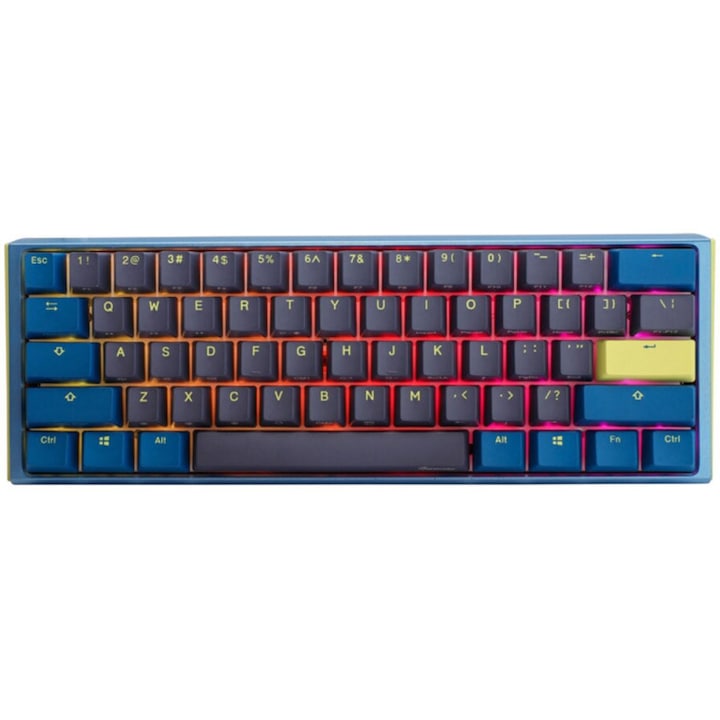 Клавиатура Gaming DUCKY One 3 Daybreak Mini Gaming Keyboard, Cherry MX Clear, Механична, RGB LED, 60%, Layout US