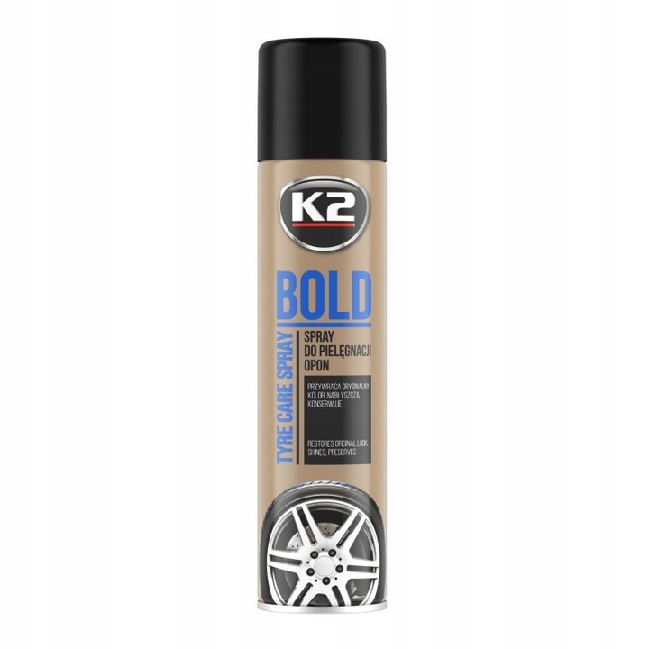 Спрей K2 Bold, Грижа за гуми, Полиране, 600мл