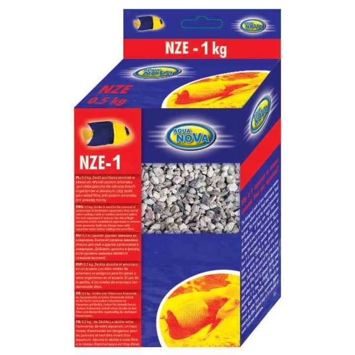 Material pentru filtru acvariu, Aqua Nova, 1kg, Gri