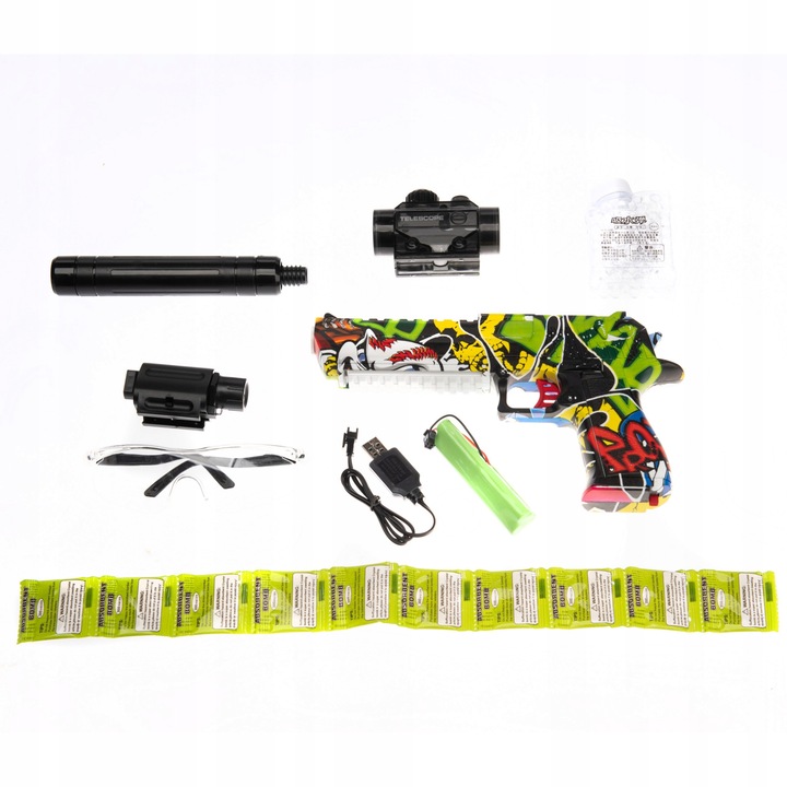 Set Pistol/bile si accesorii, Multicolor