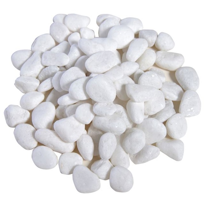 Декоративни камъни, 1 кг, Бял