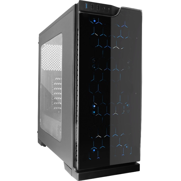 Carcasa Inaza Drone Black, Mid Tower, fara sursa