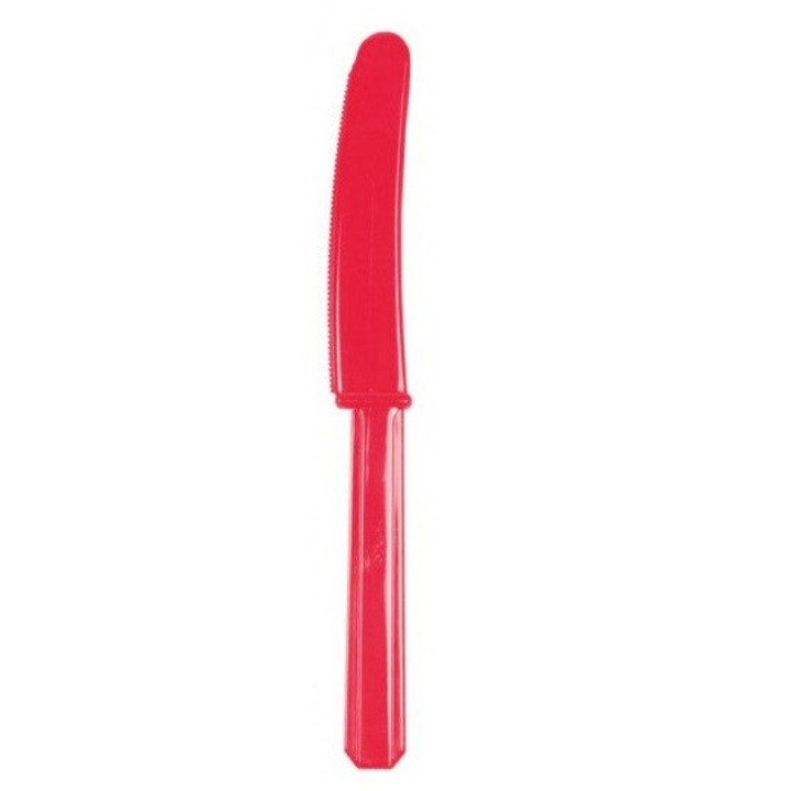 Прибори за хранене, нож - 10 броя Apple Red