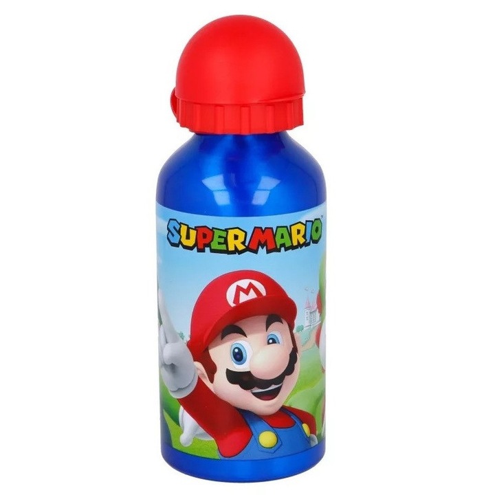 Super Mario Mushroom Kingdom alumínium kulacs ivókupakkal 400 ml