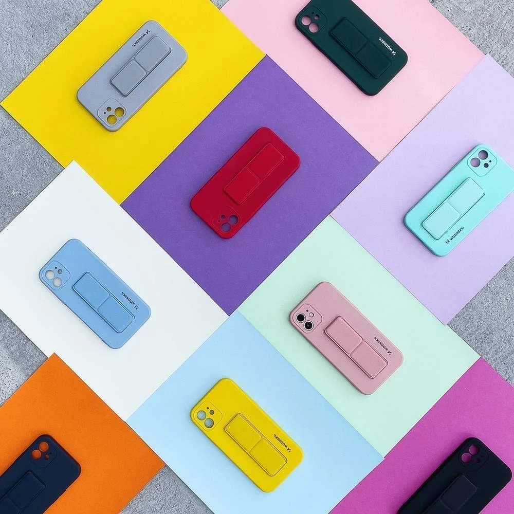 Husa cu suport pentru Xiaomi Redmi Note 11 Pro, Wozinsky, Silicon, Bleumarin