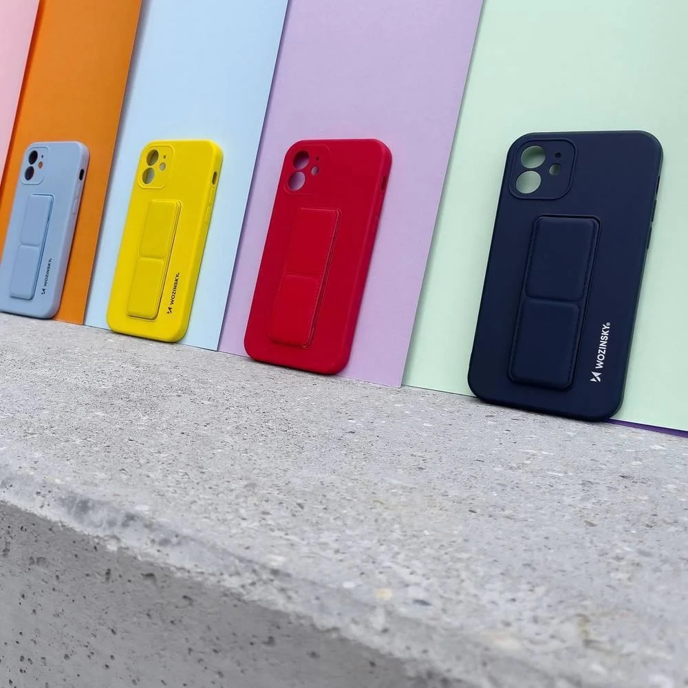 Husa cu suport pentru Xiaomi Redmi Note 11 Pro, Wozinsky, Silicon, Bleumarin