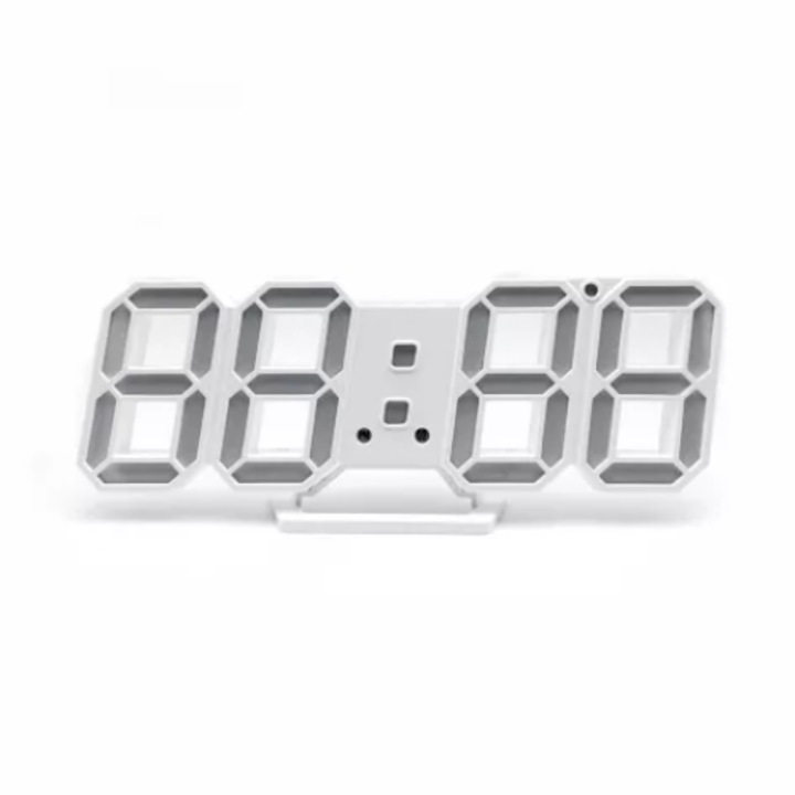 LED digitális óra és hőmérő / asztali / falra szerelhető, Fehér Ház - Kék Leddel