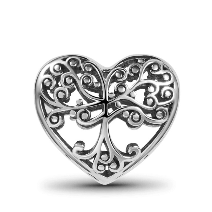 Талисман Сребро 925 Charm, съвместим с Пандора - Дървото на сърцето