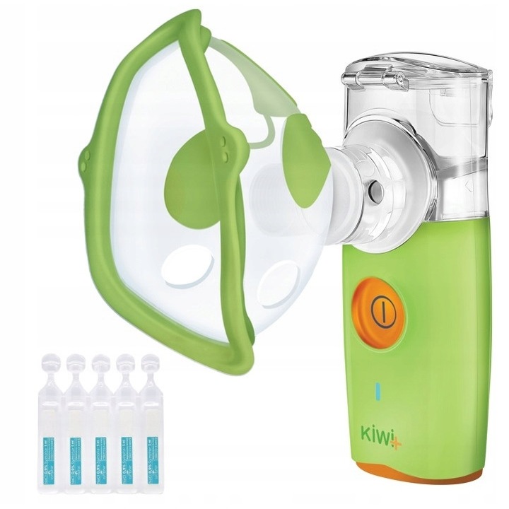 Aparat aerosoli CA-MI, Masca adulti, Masca pediatrica, Baterie inclusa, Verde