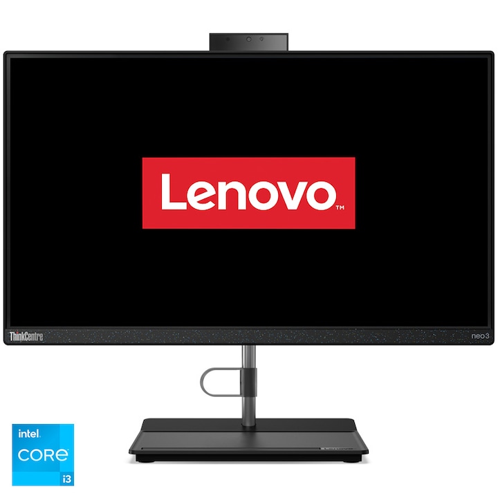 Настолен компютър All-In-One PC Lenovo ThinkCentre Neo 30a, 21.5", FHD IPS, Intel® Core™ i3-1220P, 8GB RAM, 512GB SSD, UHD Graphics, Camera Web, NO OS